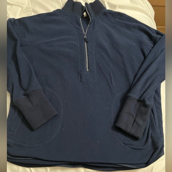 Free People Navy Mountain Dreamin Recycled Fleece - Picture 3 of 11